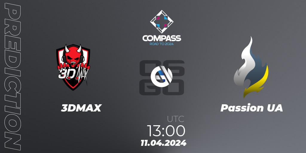 3DMAX vs Passion UA: Match Prediction. 11.04.24, CS2 (CS:GO), YaLLa Compass Spring 2024