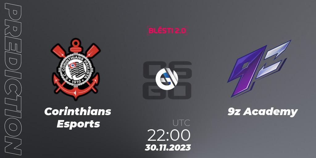 Corinthians Esports vs 9z Academy: Match Prediction. 30.11.2023 at 17:00, Counter-Strike (CS2), BLÉSTI 2.0