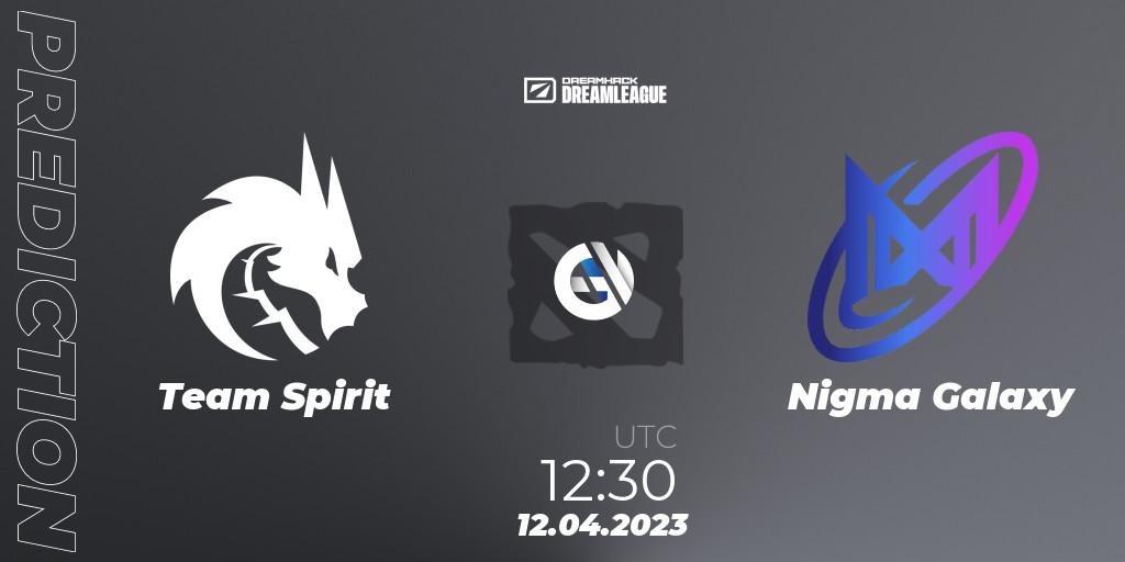 Team Spirit vs Nigma Galaxy: Match Prediction. 12.04.2023 at 12:36, Dota 2, DreamLeague Season 19 - Group Stage 1