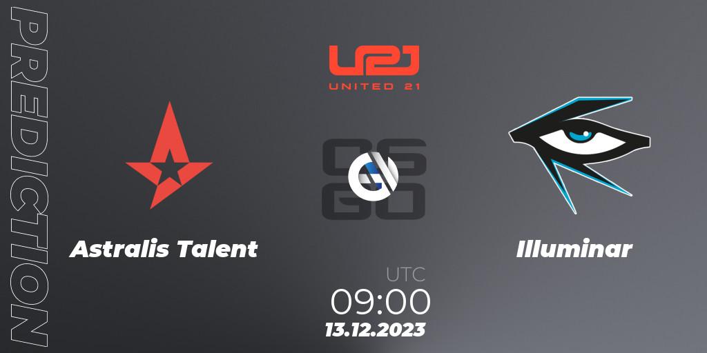 Astralis Talent vs Illuminar: Match Prediction. 13.12.2023 at 09:00, Counter-Strike (CS2), United21 Season 9