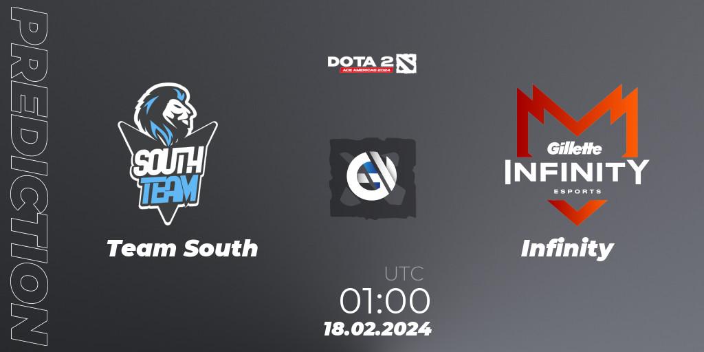 Team South vs Infinity: Match Prediction. 18.02.24, Dota 2, Ace Americas 2024 - Season 1