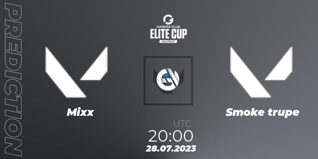 Mixx vs Smoke trupe: Match Prediction. 28.07.23, VALORANT, Gamers Club Elite Cup 2023
