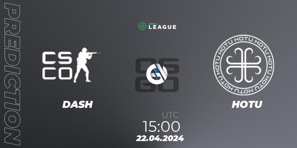 DASH vs HOTU: Match Prediction. 22.04.2024 at 15:00, Counter-Strike (CS2), ESEA Season 49: Advanced Division - Europe