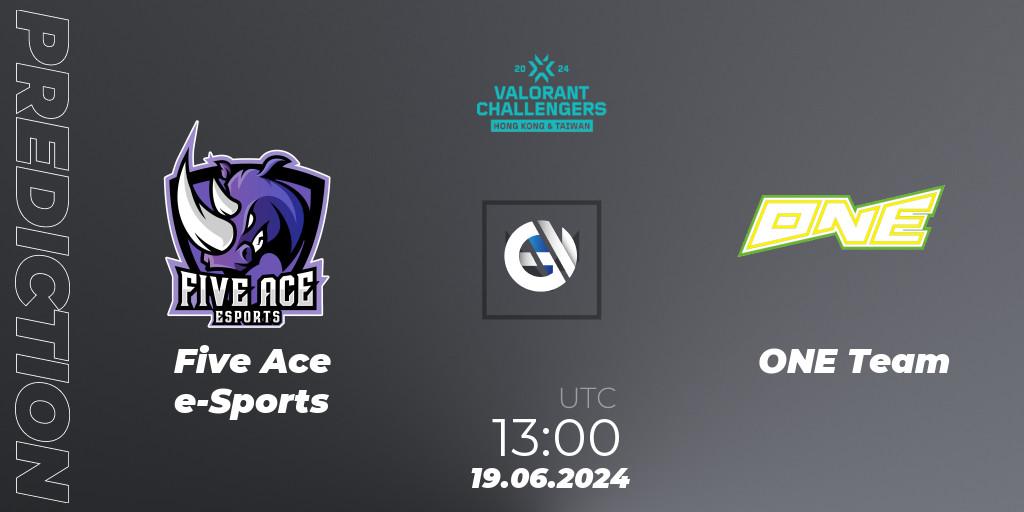 Five Ace e-Sports vs ONE Team: Match Prediction. 19.06.2024 at 13:00, VALORANT, VALORANT Challengers Hong Kong and Taiwan 2024: Split 2