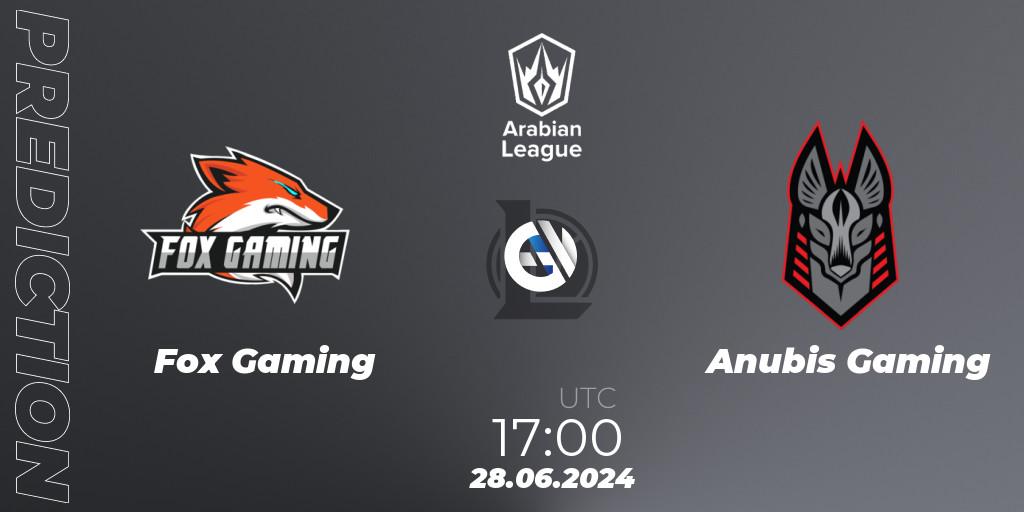Fox Gaming vs Anubis Gaming: Match Prediction. 27.06.2024 at 18:00, LoL, Arabian League Summer 2024