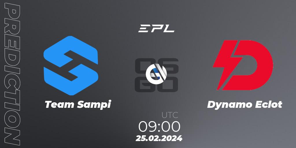 Team Sampi vs Dynamo Eclot: Match Prediction. 25.02.2024 at 09:00, Counter-Strike (CS2), European Pro League Season 15: Division 2