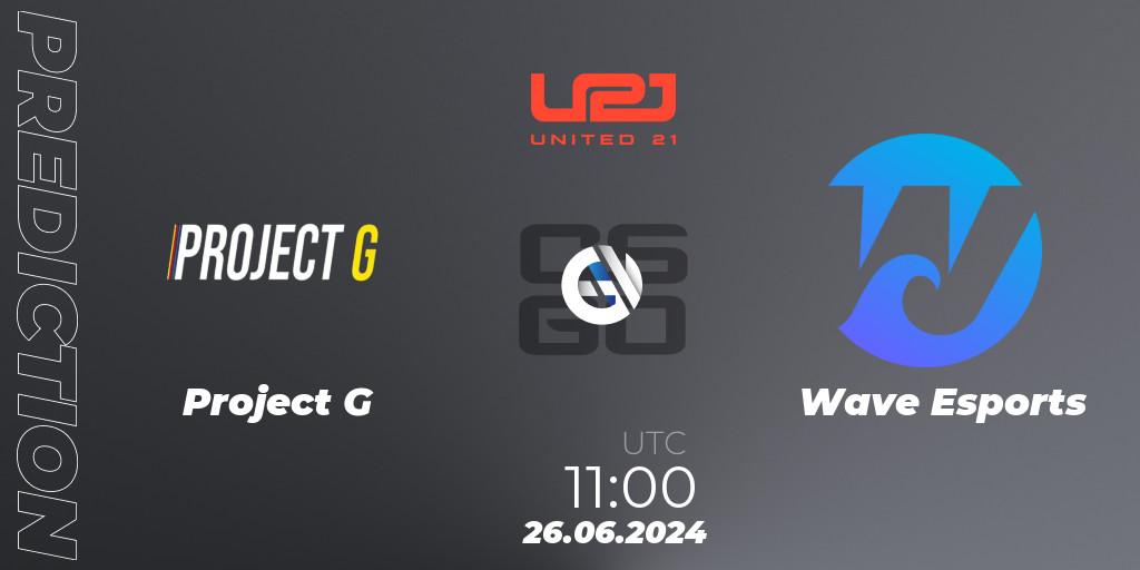Project G vs Wave Esports: Match Prediction. 26.06.2024 at 11:00, Counter-Strike (CS2), United21 Season 17