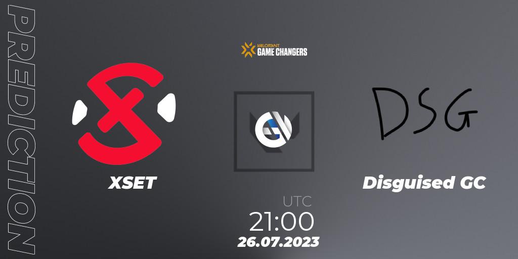 XSET vs Disguised GC: Match Prediction. 26.07.23, VALORANT, VCT 2023: Game Changers North America Series S2