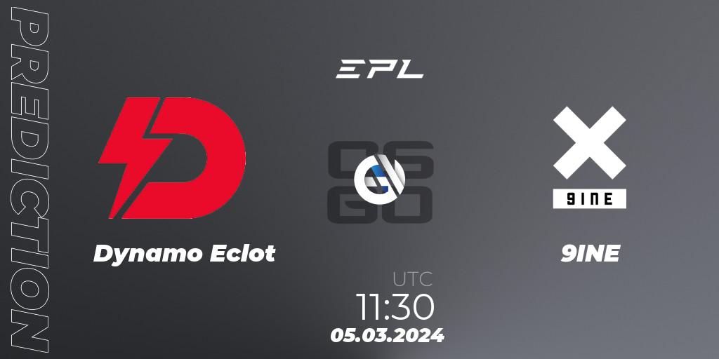 Dynamo Eclot vs 9INE: Match Prediction. 05.03.24, CS2 (CS:GO), European Pro League Season 14