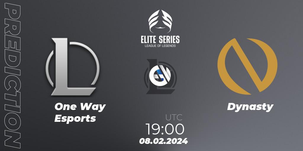 One Way Esports vs Dynasty: Match Prediction. 08.02.24, LoL, Elite Series Spring 2024