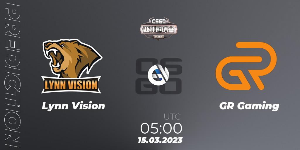 Lynn Vision vs GR Gaming: Match Prediction. 15.03.2023 at 05:00, Counter-Strike (CS2), Baidu Cup Invitational #2