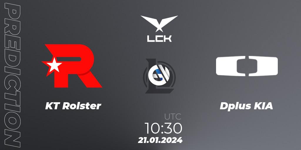 KT Rolster vs Dplus KIA: Match Prediction. 21.01.24, LoL, LCK Spring 2024 - Group Stage
