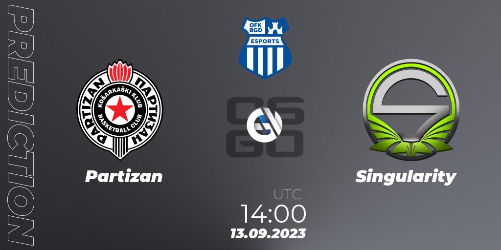 Partizan vs Singularity: Match Prediction. 13.09.23, CS2 (CS:GO), OFK BGD Esports Series #1