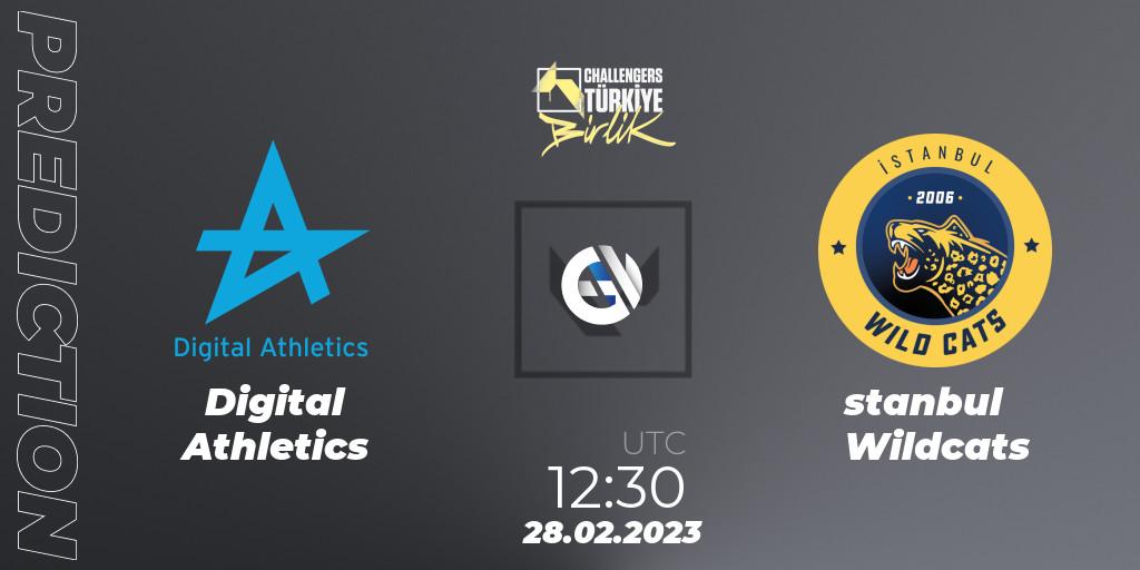 Digital Athletics vs İstanbul Wildcats: Match Prediction. 28.02.23, VALORANT, VALORANT Challengers 2023 Turkey: Birlik Split 1