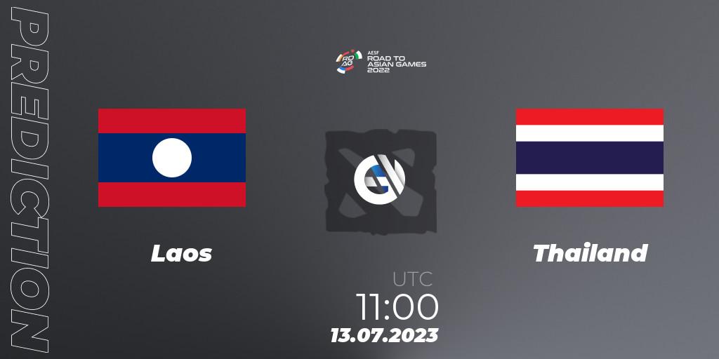 Laos vs Thailand: Match Prediction. 13.07.2023 at 11:00, Dota 2, 2022 AESF Road to Asian Games - Southeast Asia