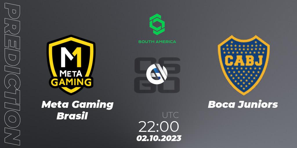 Meta Gaming Brasil vs Boca Juniors: Match Prediction. 02.10.2023 at 23:05, Counter-Strike (CS2), CCT South America Series #12