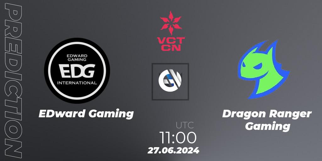 EDward Gaming vs Dragon Ranger Gaming: Match Prediction. 27.06.2024 at 11:00, VALORANT, VALORANT Champions Tour China 2024: Stage 2 - Group Stage