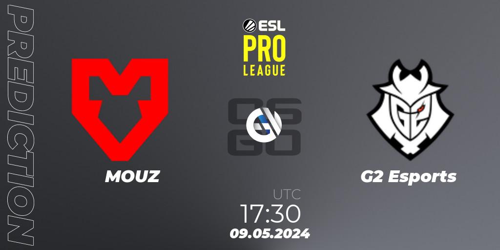 MOUZ vs G2 Esports: Match Prediction. 09.05.2024 at 17:30, Counter-Strike (CS2), ESL Pro League Season 19