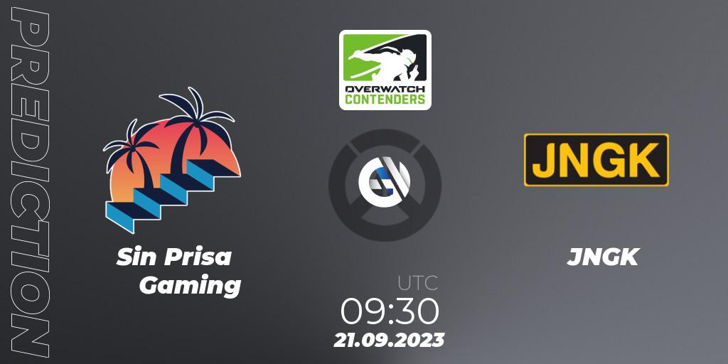 Sin Prisa Gaming vs JNGK: Match Prediction. 21.09.2023 at 09:30, Overwatch, Overwatch Contenders 2023 Spring Series: Korea - Regular Season