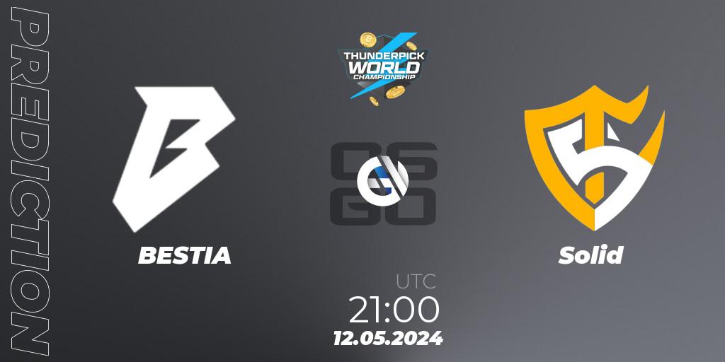 BESTIA vs Solid: Match Prediction. 12.05.2024 at 21:00, Counter-Strike (CS2), Thunderpick World Championship 2024: South American Series #1