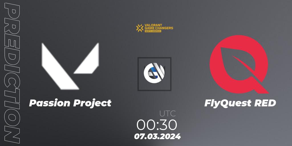 Passion Project vs FlyQuest RED: Match Prediction. 07.03.2024 at 00:30, VALORANT, VCT 2024: Game Changers North America Series Series 1