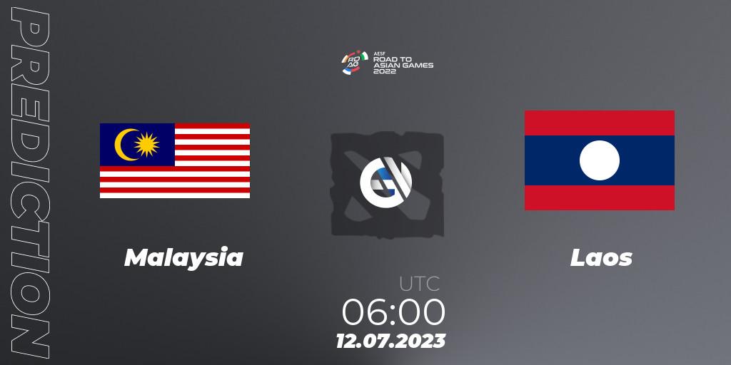 Malaysia vs Laos: Match Prediction. 12.07.2023 at 06:00, Dota 2, 2022 AESF Road to Asian Games - Southeast Asia
