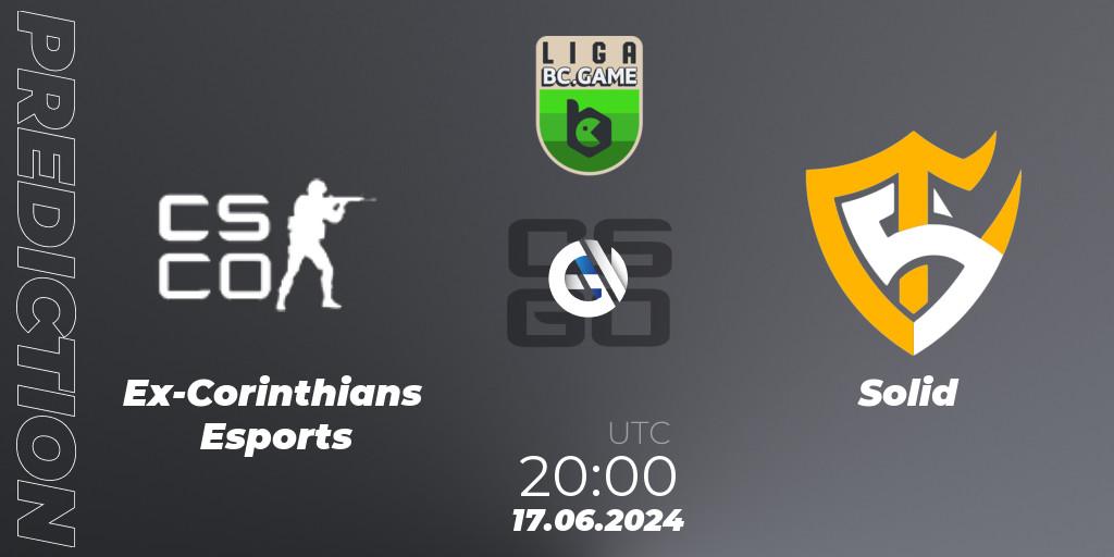Ex-Corinthians Esports vs Solid: Match Prediction. 17.06.2024 at 20:00, Counter-Strike (CS2), Dust2 Brasil Liga Season 3