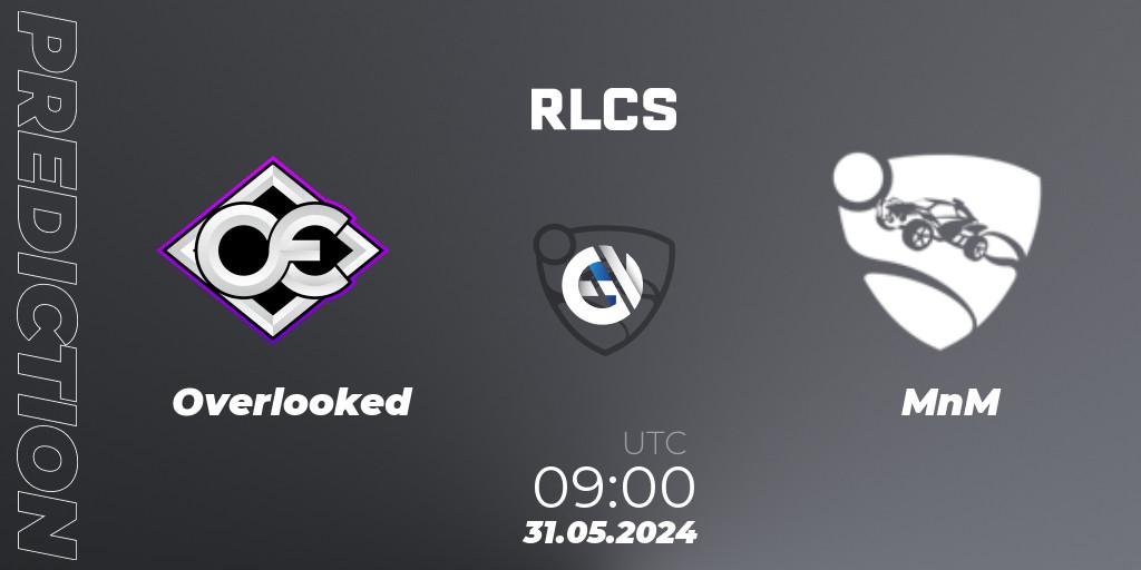 Overlooked vs MnM: Match Prediction. 31.05.2024 at 09:00, Rocket League, RLCS 2024 - Major 2: APAC Open Qualifier 6
