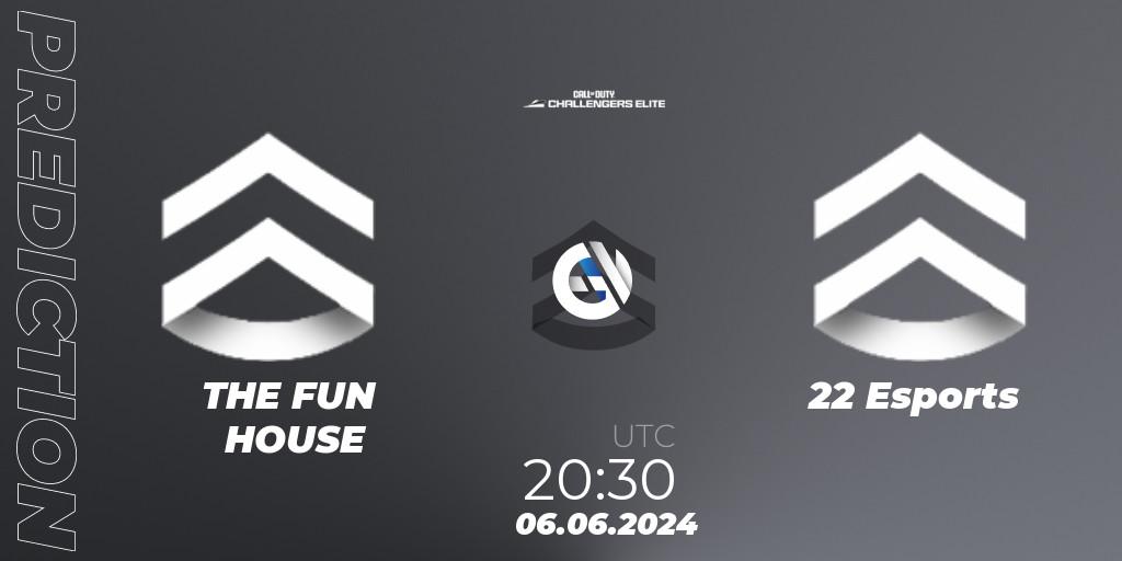 THE FUN HOUSE vs 22 Esports: Match Prediction. 06.06.2024 at 19:30, Call of Duty, Call of Duty Challengers 2024 - Elite 3: EU
