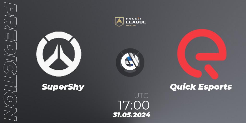 SuperShy vs Quick Esports: Match Prediction. 31.05.2024 at 17:00, Overwatch, FACEIT League Season 1 - EMEA Master Road to EWC