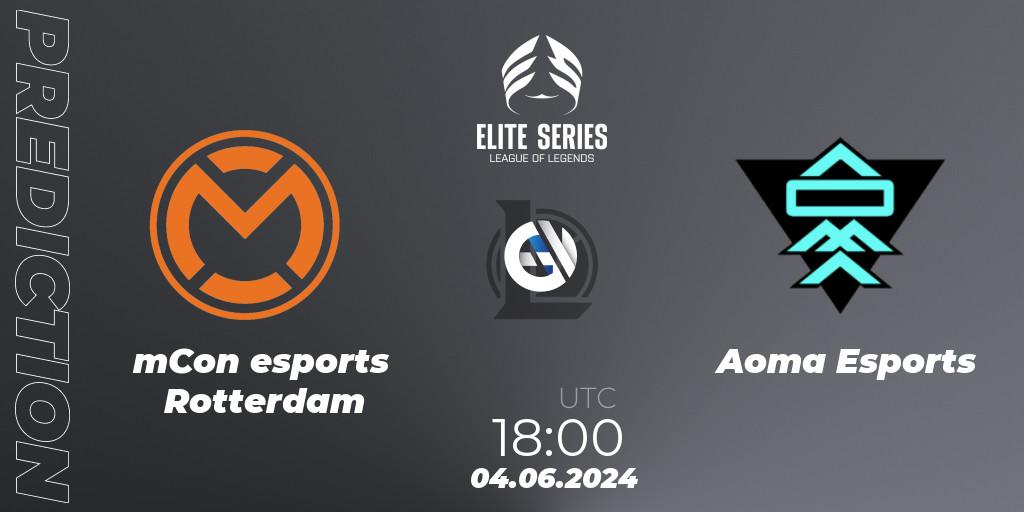 mCon esports Rotterdam vs Aoma Esports: Match Prediction. 25.06.2024 at 19:00, LoL, Elite Series Summer 2024