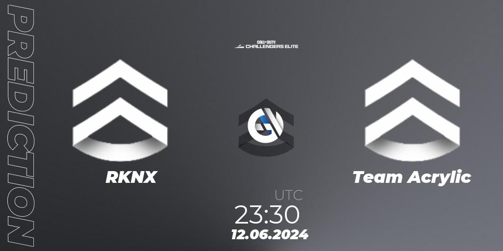 RKNX vs Team Acrylic: Match Prediction. 12.06.2024 at 23:30, Call of Duty, Call of Duty Challengers 2024 - Elite 3: NA