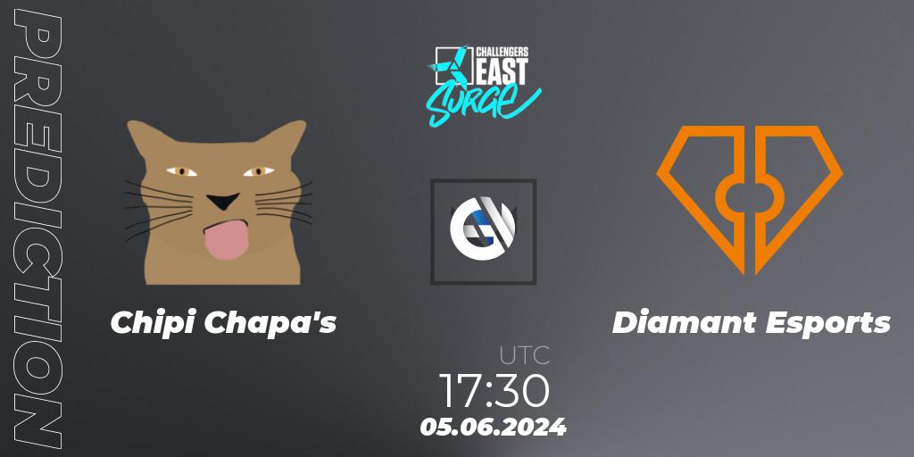 Chipi Chapa's vs Diamant Esports: Match Prediction. 05.06.2024 at 17:30, VALORANT, VALORANT Challengers 2024 East: Surge Split 2