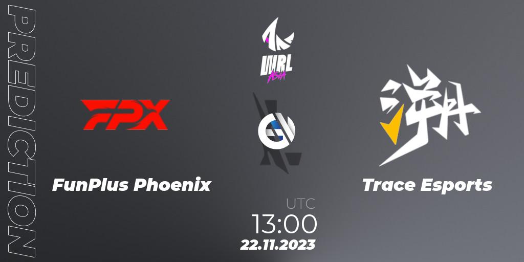 FunPlus Phoenix vs Trace Esports: Match Prediction. 22.11.2023 at 13:00, Wild Rift, WRL Asia 2023 - Season 2 - Regular Season