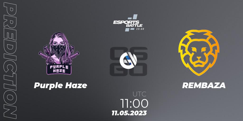 Purple Haze vs REMBAZA: Match Prediction. 11.05.2023 at 11:00, Counter-Strike (CS2), ESportsBattle Season 18