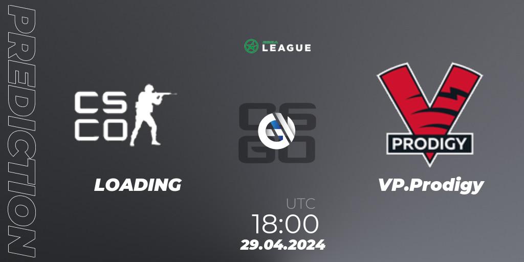 LOADING vs VP.Prodigy: Match Prediction. 29.04.2024 at 18:00, Counter-Strike (CS2), ESEA Season 49: Advanced Division - Europe