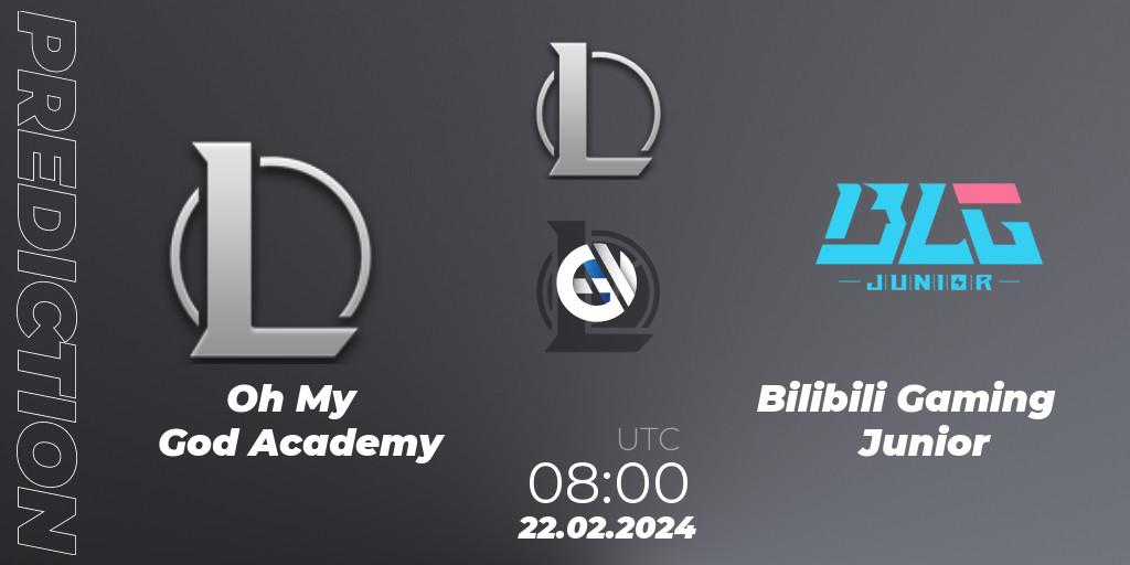 Oh My God Academy vs Bilibili Gaming Junior: Match Prediction. 22.02.24, LoL, LDL 2024 - Stage 1
