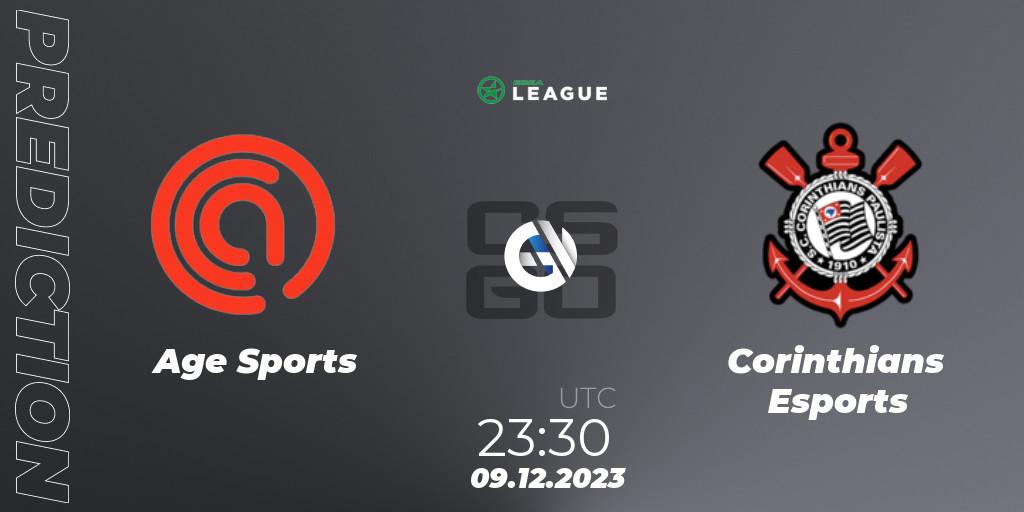 Age Sports vs Corinthians Esports: Match Prediction. 11.12.2023 at 19:45, Counter-Strike (CS2), ESEA Season 47: Open Division - South America