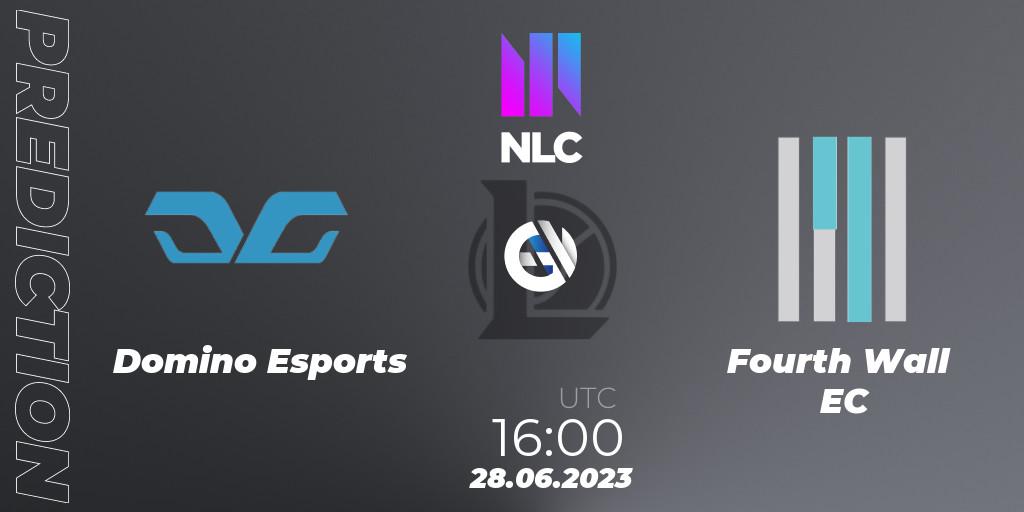 Domino Esports vs Fourth Wall EC: Match Prediction. 28.06.2023 at 16:00, LoL, NLC Summer 2023 - Group Stage