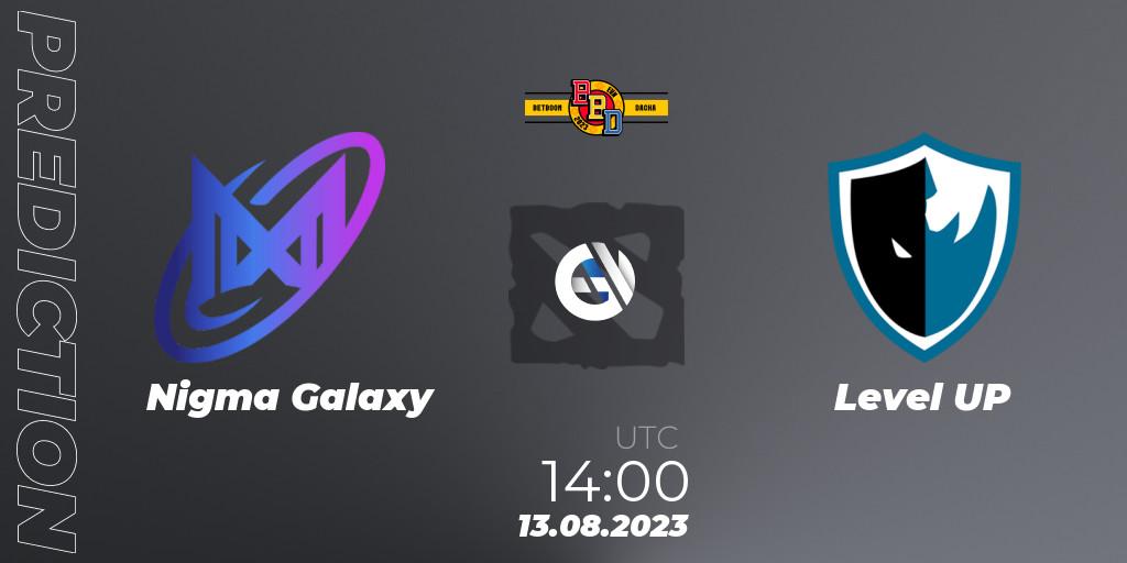 Nigma Galaxy vs Level UP: Match Prediction. 13.08.2023 at 14:01, Dota 2, BetBoom Dacha - Online Stage