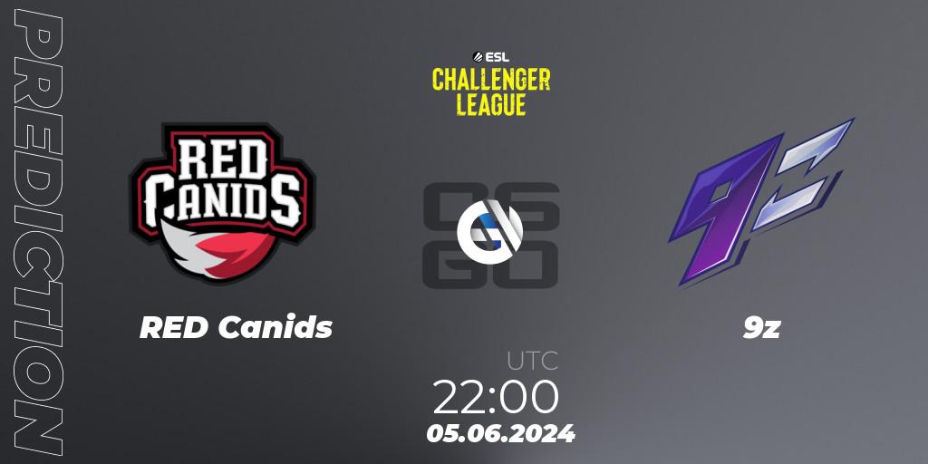 RED Canids vs 9z: Match Prediction. 05.06.2024 at 22:00, Counter-Strike (CS2), ESL Challenger League Season 47: South America