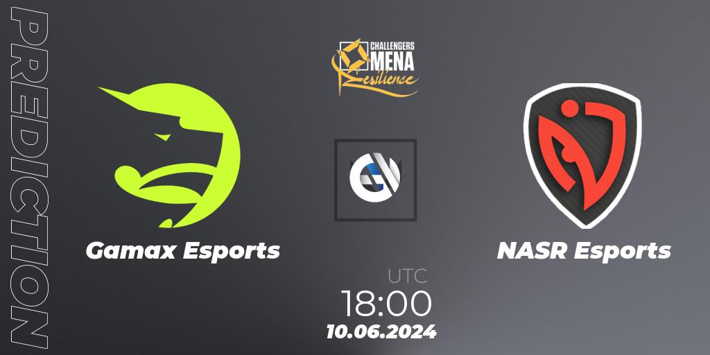 Gamax Esports vs NASR Esports: Match Prediction. 10.06.2024 at 19:00, VALORANT, VALORANT Challengers 2024 MENA: Resilience Split 2 - Levant and North Africa