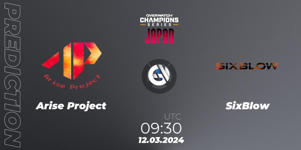Arise Project vs SixBlow: Match Prediction. 12.03.2024 at 10:30, Overwatch, Overwatch Champions Series 2024 - Stage 1 Japan