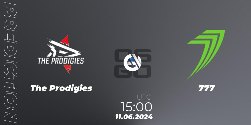 The Prodigies vs 777: Match Prediction. 11.06.2024 at 15:00, Counter-Strike (CS2), CCT Season 2 European Series #6 Play-In