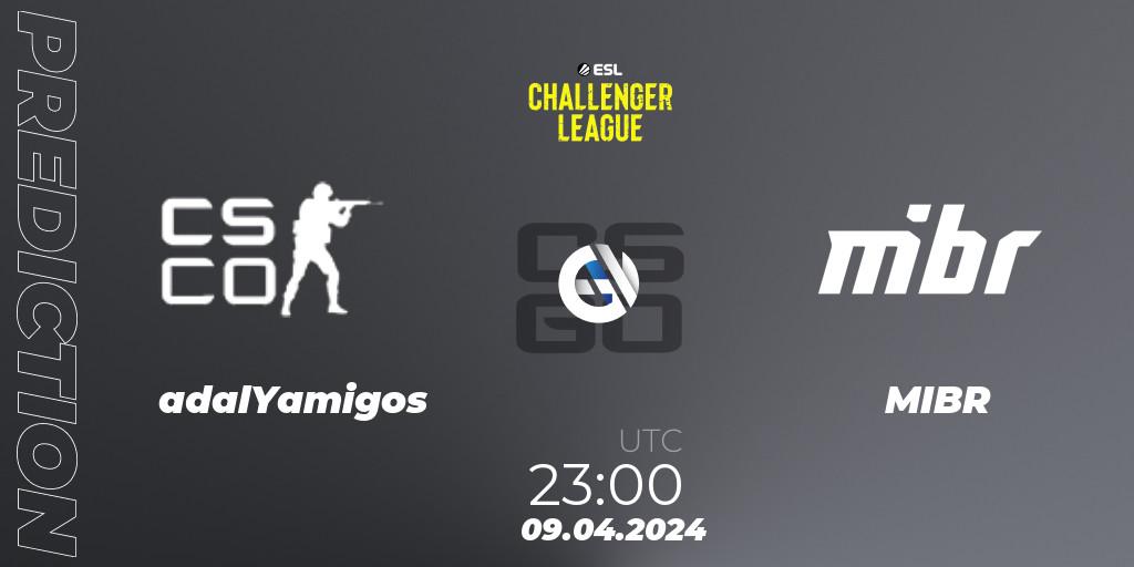 adalYamigos vs MIBR: Match Prediction. 09.04.24, CS2 (CS:GO), ESL Challenger League Season 47: South America