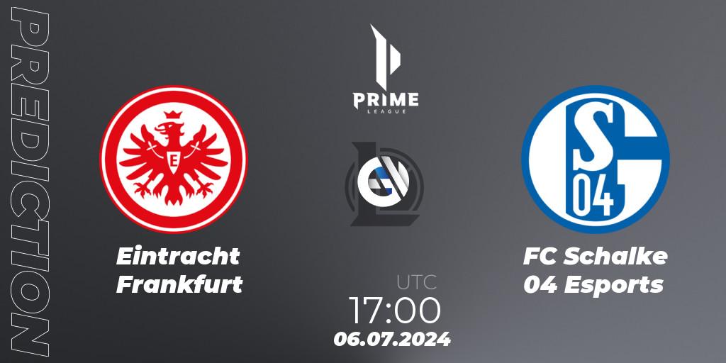 Eintracht Frankfurt vs FC Schalke 04 Esports: Match Prediction. 06.07.2024 at 17:00, LoL, Prime League Summer 2024