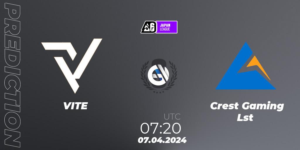VITE vs Crest Gaming Lst: Match Prediction. 07.04.2024 at 07:20, Rainbow Six, Japan League 2024 - Stage 1