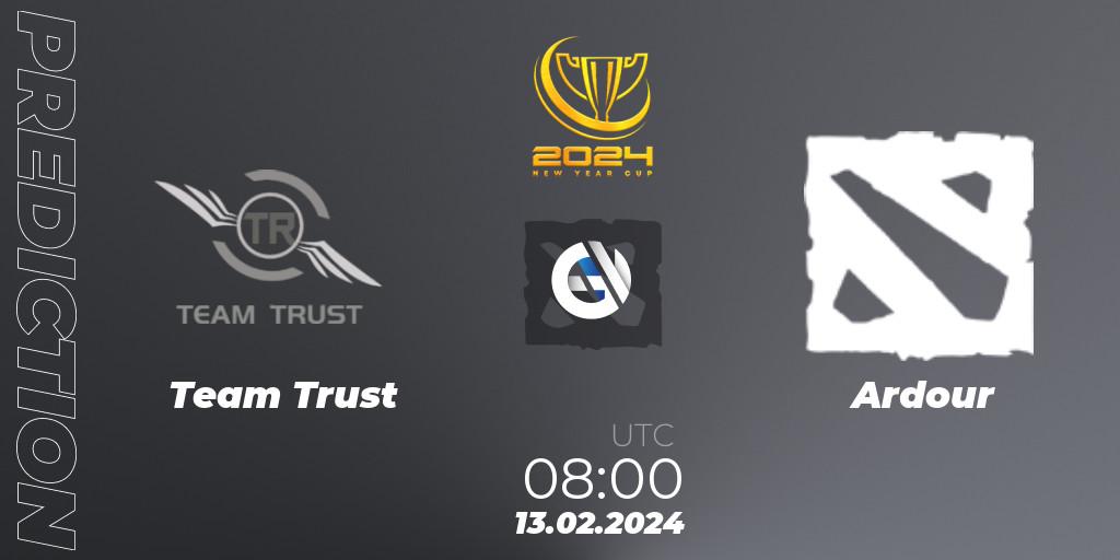 Team Trust vs Ardour: Match Prediction. 13.02.2024 at 08:00, Dota 2, New Year Cup 2024