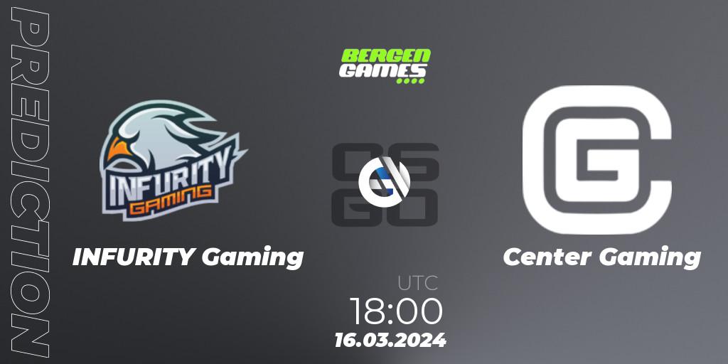 INFURITY Gaming vs Center Gaming: Match Prediction. 16.03.24, CS2 (CS:GO), Bergen Games 2024: Online Stage