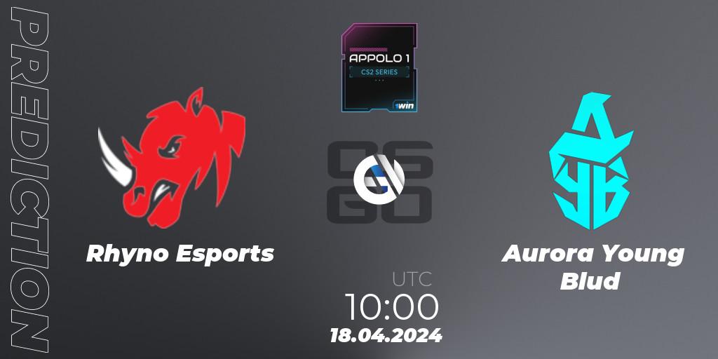 Rhyno Esports vs Aurora Young Blud: Match Prediction. 18.04.2024 at 10:00, Counter-Strike (CS2), Appolo1 Series: Phase 1